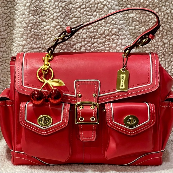 Vintage Coach Limited Edition Daphne Watermelon Pocket Flap Legacy Satchel - Picture 1 of 13